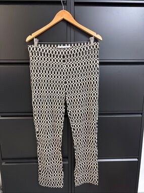 RAFFAELLO ROSSI Black and Cream Geometric Knit Skirt
